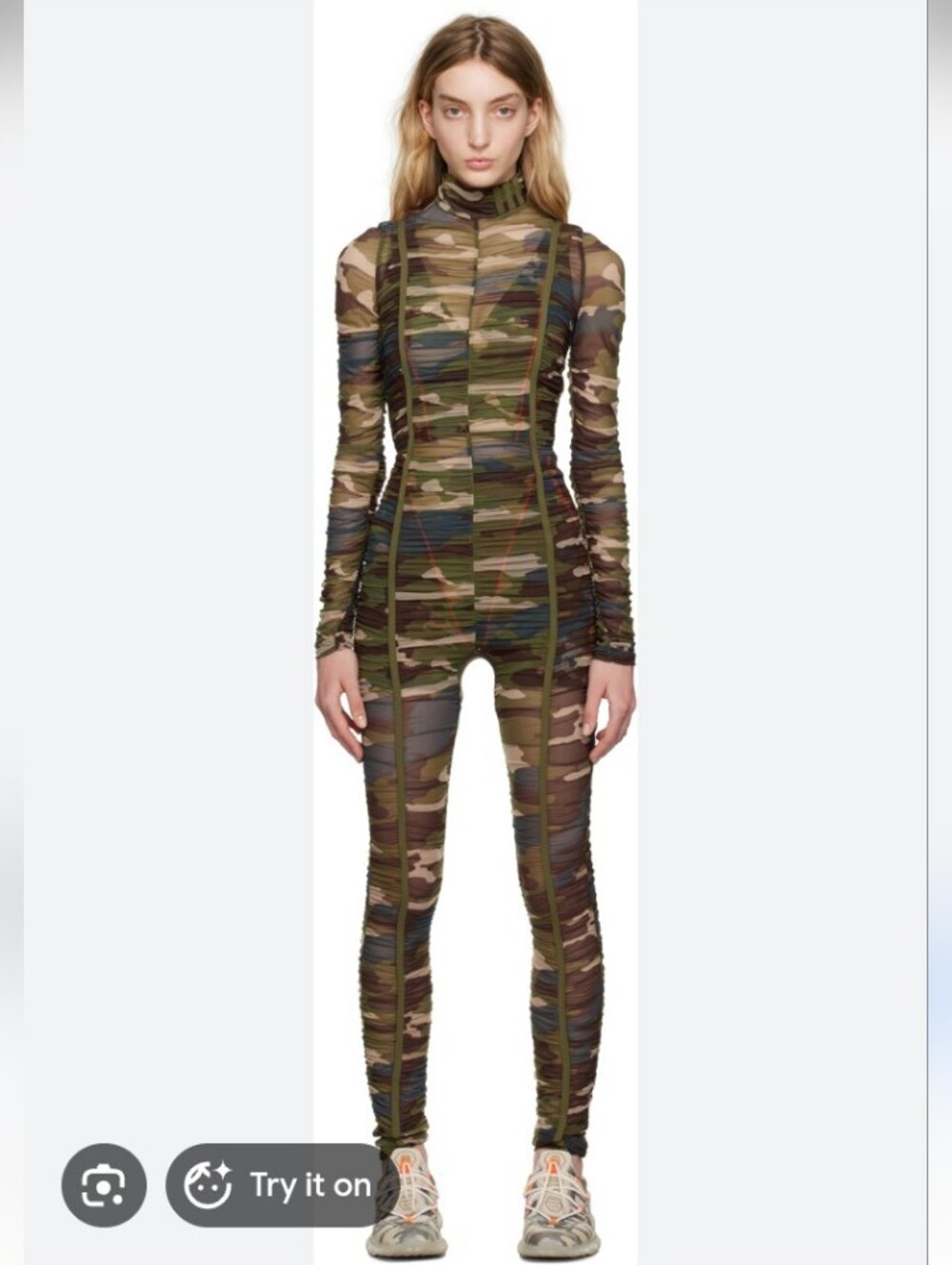 NWT Adidas x Ivy Park Ruched Camo Jimpsuit Size L